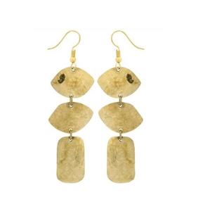 Pendientes de metal contemporáneos de moda con siluetas geométricas audaces y texturas martilladas para un aspecto llamativo de moda - Product Image 5