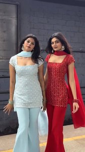 Atasan dan celana boot cut dengan dupatta, pakaian pesta pernikahan India, desainer, bahan georgette imitasi mewah dengan hiasan benang dan payet. - Product Image 6