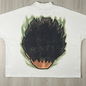 Camiseta gráfica de algodón 100% para hombre, camiseta Dtg con estampado de pantalla, ropa de calle, camiseta en blanco Vintage de talla grande de gran tamaño y peso pesado - Product Image 2