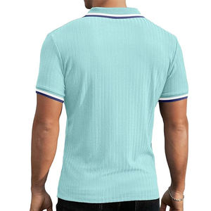 เสื้อเชิ้ตผู้ชายลายพิมพ์สไตล์ใหม่ ผ้าฝ้ายเจอร์ซีย์ 100% ป้องกันรอยยับ ป้องกันการเป็นขุย ทรงหลวม ไซส์ XL แขนสั้น - Product Image 4