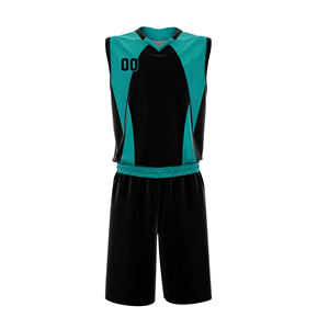Uniforme de basket-ball d'été à bas prix vêtements de sport en polyester uni respirant ensembles grande taille avec technique d'impression par sublimation - Product Image 3