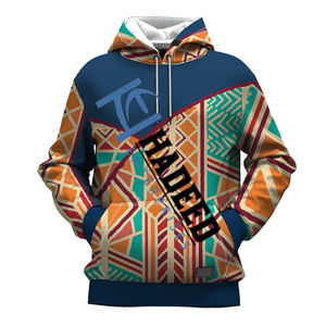 Sweat-shirt surdimensionné de qualité, vente en gros, couleur personnalisée et Logo, sweats à capuche pour hommes, impression par Sublimation et uni - Product Image 6
