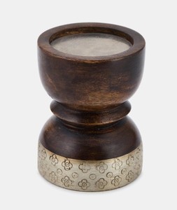 Bougeoir en bois de luxe pour la décoration de la maison couleur marron pour la décoration de salon et de mariage Design fait main - Product Image 6