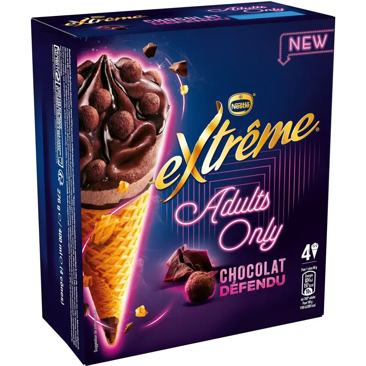 Nestlé Extreme Smooth nocciola con cremoso vaniglia/nestlé Extreme ice-cream cone su Behance
