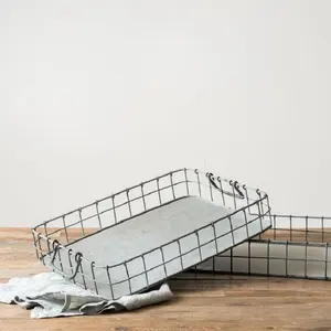 Bandeja DE SERVICIO DE METAL elegante de tamaño personalizado, calidad de exportación de primera calidad para restaurante y uso doméstico, bandeja de servicio para ocasiones de comida - Product Image 1