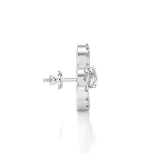 Boucles d'oreilles torsadées en diamant taillé trillion pour femme - Product Image 4