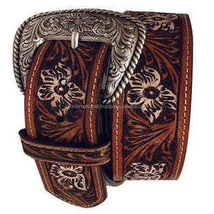 Long Lasting 100% Pure Leather Western Tooling <b>Belt</b> Hand Carved Floral Engraved Designer Tooled <b>Belt</b> <b>for</b> Cowboy and Cowgirl - Product Image 1