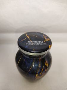 Eautiful-aspecto de mármol naranja etal, urnas de recuerdo hermosas - Product Image 2