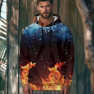 เสื้อฮู้ดดี้สีดำล้วนสำหรับผู้ชายขายส่ง และเสื้อสเวตเชิ้ตแบบ sublimation เสื้อฮู้ดดี้เปล่า unisex สำหรับพิมพ์ลายทั่วตัว เสื้อฮู้ดดี้แบบสั่งทำพิเศษ - Product Image 6