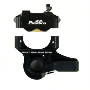 Étrier de frein radial à 4 pistons, ensemble complet avec support pour motos - Product Image 2