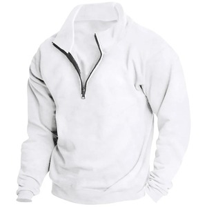 Haute qualité 100% coton nouveaux sweats élégant fermeture éclair hommes sweat personnalisé goutte épaule respirant hommes chemises - Product Image 5