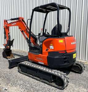 Mini-excavatrice Kubota U35-4, 28 CV, diesel, sur chenilles, avec système ROPS ouvert, moteur hydraulique auxiliaire, pompe, boîte de vitesses - Product Image 6
