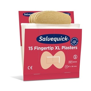Salvequick Elastic <b>Plaster</b> Strips 6 Refill Packs of 15 Strips Each Band <b>Aids</b> Product Category - Product Image 4