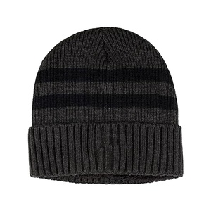 Hombres Mujeres Pure Color Full Wool Soft Warm Winter Hats Custom Logo Skullies Knitted Beanie Cap - Product Image 1