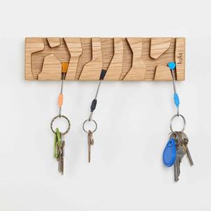 Eco Friendly Natural Wood <b>Key</b> Holder with Storage Shelf Mail Slot and <b>Wall</b>-Mount Installation Available <b>for</b> Export Price - Product Image 1