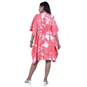 Caftán de alta calidad para mujer, vestido largo holgado con estampado Floral de manga corta, caftán para mujer, ropa informal de talla grande, vestido caftán de verano - Product Image 2