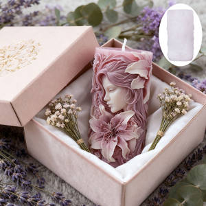 Moule en silicone VM23 3D pour bougie, <span class=keywords><strong>buste</strong></span> de femme déesse florale, figurine en relief pour cire parfumée et plâtre DIY - Product Image 4