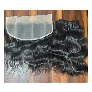 Paquetes de cabello humano barato Extensiones de cabello indio crudo Cutícula alineada Raw Indian Temple Cabello humano de un donante - Product Image 3