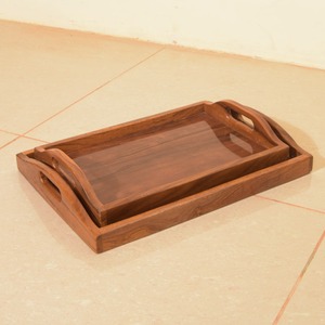 Bandejas de pan de madera hechas a mano de lujo bandeja de madera para servir para el hogar exportada por un fabricante de confianza - Product Image 2