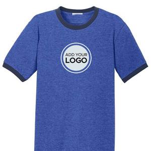 50% Algodón y fibra de bambú de gran tamaño Ring-Spun T Shirts Impresión digital 50% Polyester Ringer - Product Image 1