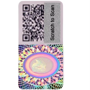 Customizable Waterproof Holographic Security Hologram <b>Stickers</b> Tamper-Evident Features QR Code | Digitech Label Solution - Product Image 1