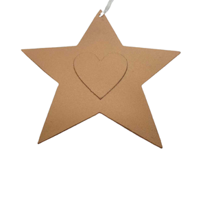 Juego decorativo para el hogar de nueva calidad de 3 colgantes de metal con estrella Chapado en peltre para colgar en la pared para decoración navideña - Product Image 5