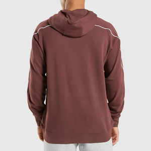 Sudadera con capucha de algodón 100% de alta calidad para hombre, ajustada, manga larga, forro polar de invierno, estampado Digital, teñido liso con patrón sólido - Product Image 3