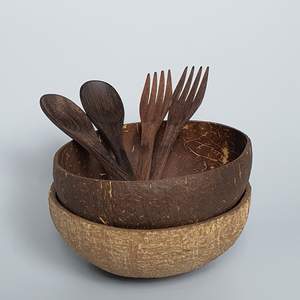 Cuenco de cáscara de coco liso natural Vietnam 100% para restaurantes y hoteles utensilios de cocina ecológicos - Product Image 1