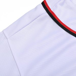 White <b>Baseball</b> Jersey Red Black Trim Button Front Short Sleeve Unisex Adult Regular Fit Breathable Mesh Polyester Custom Sport - Product Image 4