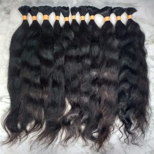 Paquetes de cabello liso suave a granel con cierre y frontal Super Double Drawn 100% Remy Virgin Vietnamita Precio de fábrica de cabello crudo - Product Image 1