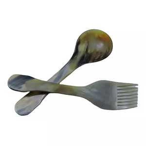 Nouveaux ustensiles à salade en corne faits à la main, serveur à salade artisanal, écologique, personnalisé, passe au lave-vaisselle, ustensiles de cuisine, hôtels APEX - Product Image 4