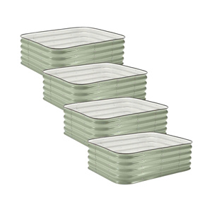 Large Outdoor Metal Planter Box <b>Tall</b> Steel Raised <b>Garden</b> Bed for Vegetables Flowers Herbs OEM ODM Services 3D Modeling Included - Product Image 2