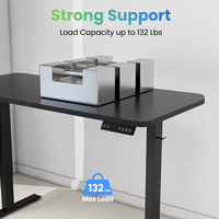 Bureau de réception électrique anti-collision, réglable en hauteur, avec moteur unique, pour position assise-debout, avec cadre de bureau réglable