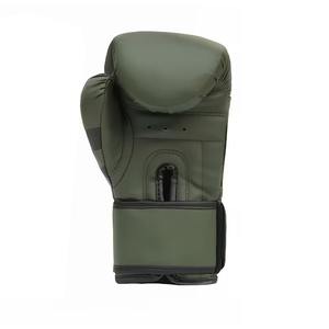 Gants d'entraînement professionnels en cuir synthétique vert olive pour entraînement avec sac lourd, exercices de gym et sparring avec support de poignet - Product Image 2
