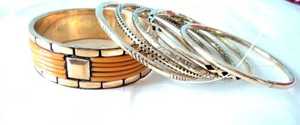 Diseñador hecho a mano moda brazaletes vidrio con brazalete de metal conjunto venta directa de fábrica joyería y accesorios - Product Image 3