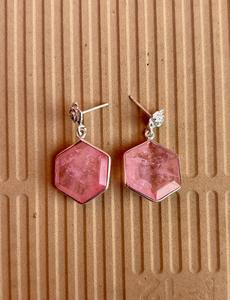 925 Sterling Silver Pink Tourmaline Handmade <b>Earring</b> <b>Beautiful</b> Women <b>Earring</b> Pink Stone <b>Earring</b> . - Product Image 2