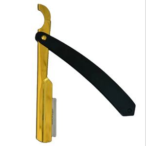 Rasoir de rasage professionnel jetable à lame unique plaqué or pour le corps droit avec logo personnalisé pour le rasage du visage - Product Image 1