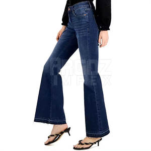 Pantalon en jean multi-poches de couleur unie pour femmes Marque privée Mode d'hiver Style avant Prix plat - Product Image 3