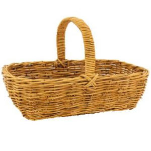 Cesta de Mimbre Decorativa Redonda Personalizada al por Mayor, con Doble Tono de Color, 2 Asas Laterales, para Almacenamiento y Organización - Product Image 4