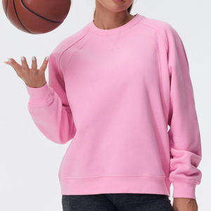 Sweat-shirt oversize en molleton de coton à manches longues pour femme, nouveau style, streetwear pour femme, sweats oversize en vente - Product Image 4