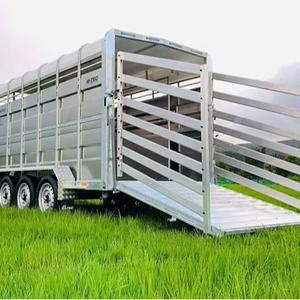 Cargo <b>Trailers</b> Livestock Cattle Transport <b>Trailer</b> 2/3 Axle Aluminum with 25001-30000kg Payload & 80x61.5X32cm Size CA - Product Image 1