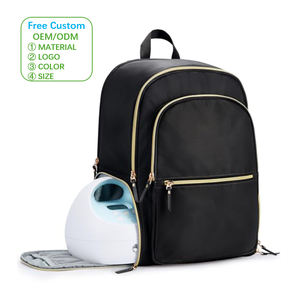 Sac à langer multifonction portable avec fermeture éclair, imperméable, port de charge USB, porte-sucette, tapis à langer, capacité de 20 à 35 L - Product Image 1
