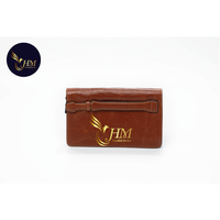 Dompet Panjang Anti Maling PU Vintage untuk Pria Senior Sederhana Multi-Fungsi