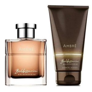 Baldessarini Amber Eau De Toilette 50ml and Shower Gel 200ml Gift <b>Set</b> Luxury Perfume Collection - Product Image 1