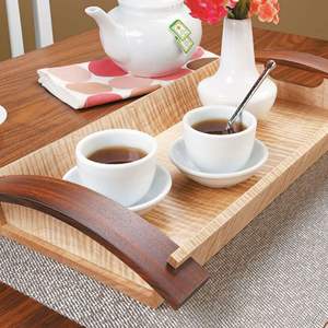 Bandeja redonda de madera de acacia SHAPES FARMOUSE para servir en cocina, hogar u hotel, vajilla de estilo clásico para fiesta o ser de comida - Product Image 6