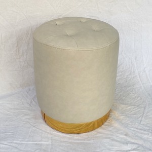 Contemporary GDSF005 Tufted Faux Leather Upholstered Sofa <b>Stool</b> Adjustable Plastic <b>Ottoman</b> for Home Bedroom or Hospital Use - Product Image 4