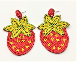 Pendientes colgantes hechos a mano con cuentas de 2024 para mujer, Pendientes colgantes de aro bohemios verdes, regalo de compromiso de boda, patrón Floral Funky - Product Image 2