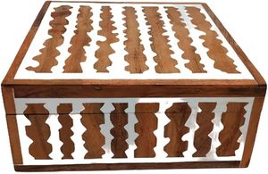 Classic Bone Inlay Jewelry Organizer Elegant & Chic Artisan Bone Inlay Jewelry Storage <b>Box</b> for Women for bridal jewelry <b>box</b> - Product Image 6