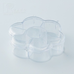 Boîte à bonbons transparente en plastique en forme de fleur Kwang Hsieh avec compartiments, idéale pour les dragées de mariage, les sucettes, les gelées, les jus et les confiseries, qualité alimentaire - Product Image 1