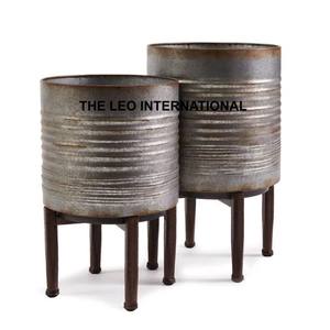 Pot de fleurs en béton moderne et minimaliste, couleur personnalisée, sur pied, avec décoration de verdure suspendue, pour salon (vente en gros) - Product Image 3